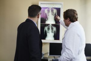 two people viewing x-rays
