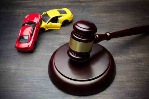 car toys fake car crash gavel