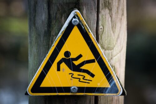 slipping hazard sign