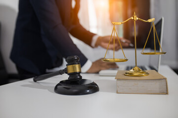 lawyer gavel and scales of justice