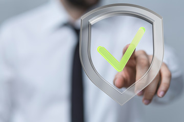 man with checkmark