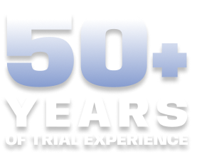 50+ years of trial experience graphic